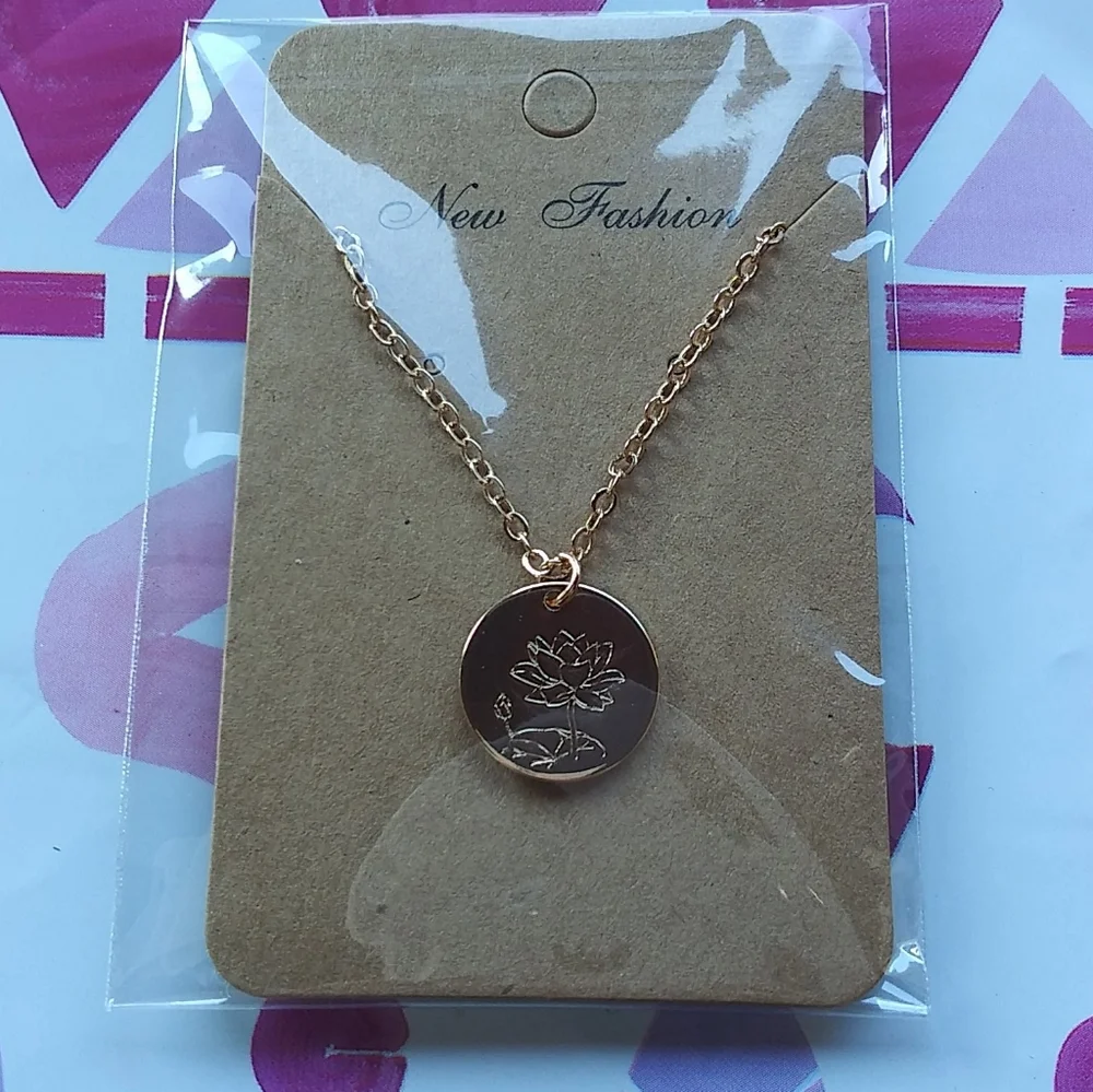 Lotus Gold Necklace